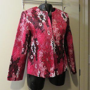 KEREN HART FANCY BLAZER / SIZE MEDIUM / RED.WH.BLK